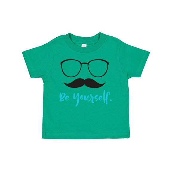 Inktastic Be Yourself, Glasses, Mustache, Moustache Boys or Girls Toddler T-Shirt