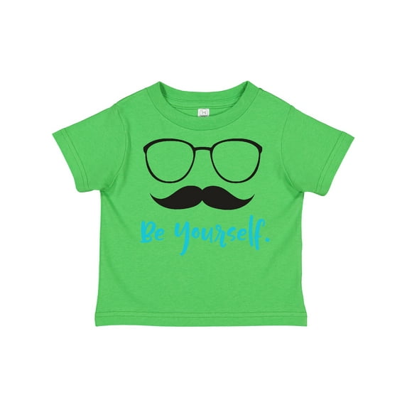 Inktastic Be Yourself, Glasses, Mustache, Moustache Boys or Girls Toddler T-Shirt