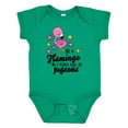 thumbnail image 1 of Inktastic Be a Flamingo in a Flock of Pigeons with Flowers Girls Baby Bodysuit, 1 of 5