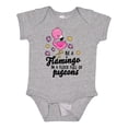 thumbnail image 1 of Inktastic Be a Flamingo in a Flock of Pigeons with Flowers Girls Baby Bodysuit, 1 of 5
