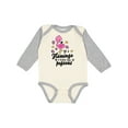 thumbnail image 1 of Inktastic Be a Flamingo in a Flock of Pigeons with Flowers Girls Long Sleeve Baby Bodysuit, 1 of 5