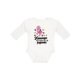 thumbnail image 1 of Inktastic Be a Flamingo in a Flock of Pigeons with Flowers Girls Long Sleeve Baby Bodysuit, 1 of 5