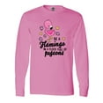 thumbnail image 1 of Inktastic Be a Flamingo in a Flock of Pigeons with Flowers Long Sleeve T-Shirt, 1 of 5
