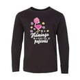 thumbnail image 1 of Inktastic Be a Flamingo in a Flock of Pigeons with Flowers Long Sleeve Youth T-Shirt, 1 of 5