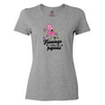 thumbnail image 1 of Inktastic Be a Flamingo in a Flock of Pigeons with Flowers Women's T-Shirt, 1 of 5