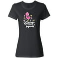 thumbnail image 1 of Inktastic Be a Flamingo in a Flock of Pigeons with Flowers Women's T-Shirt, 1 of 5