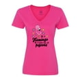 thumbnail image 1 of Inktastic Be a Flamingo in a Flock of Pigeons with Flowers Women's V-Neck T-Shirt, 1 of 5