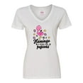 thumbnail image 1 of Inktastic Be a Flamingo in a Flock of Pigeons with Flowers Women's V-Neck T-Shirt, 1 of 5
