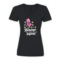 thumbnail image 1 of Inktastic Be a Flamingo in a Flock of Pigeons with Flowers Women's V-Neck T-Shirt, 1 of 5