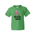 thumbnail image 1 of Inktastic Be a Flamingo in a Flock of Pigeons with Flowers Youth T-Shirt, 1 of 5