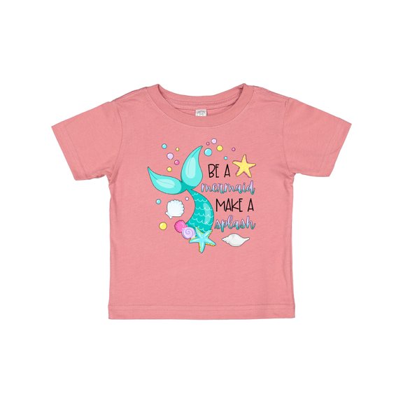Inktastic Be a Mermaid Make a Splash Blue Mermaid Tail Boys or Girls Baby T-Shirt