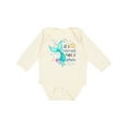 thumbnail image 1 of Inktastic Be a Mermaid Make a Splash Blue Mermaid Tail Boys or Girls Long Sleeve Baby Bodysuit, 1 of 5