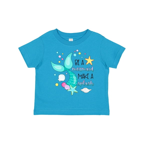 Inktastic Be a Mermaid Make a Splash Blue Mermaid Tail Boys or Girls Toddler T-Shirt
