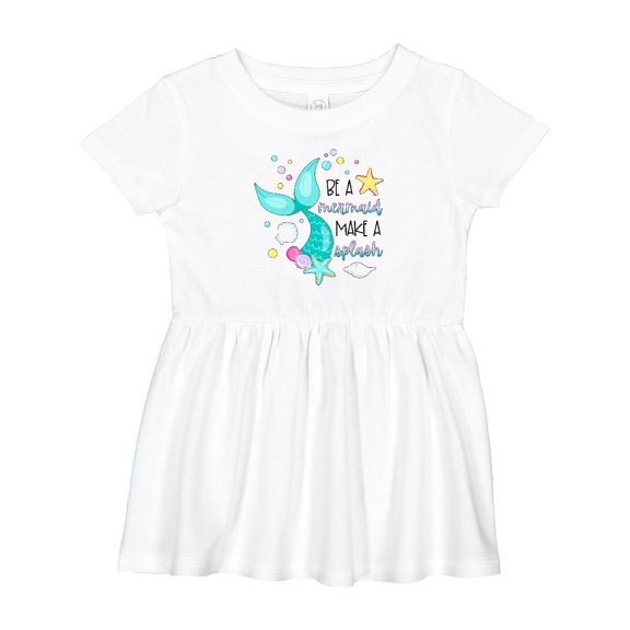Inktastic Be a Mermaid Make a Splash Blue Mermaid Tail Girls Baby Dress