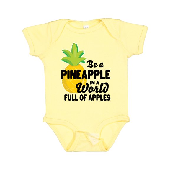 Inktastic Be a Pineapple in a World Full of Apples Boys or Girls Baby Bodysuit