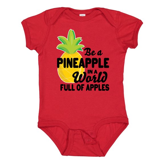 Inktastic Be a Pineapple in a World Full of Apples Boys or Girls Baby Bodysuit