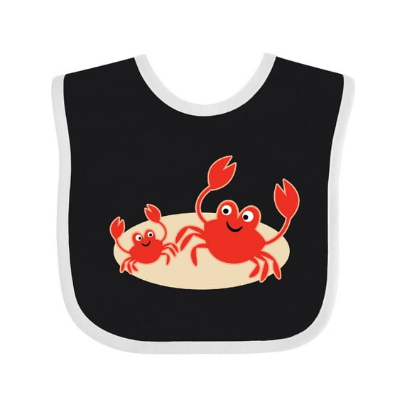 Inktastic Beach Crabs Cute Vacation Boys or Girls Baby Bib
