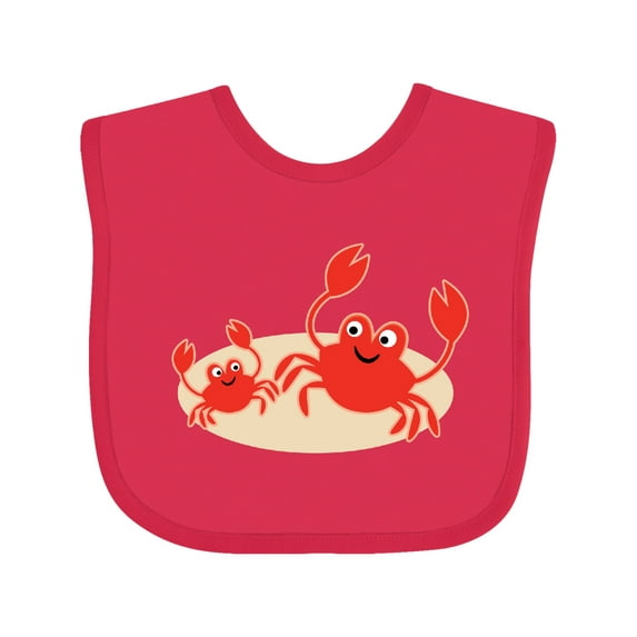 Inktastic Beach Crabs Cute Vacation Boys or Girls Baby Bib