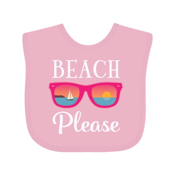 Inktastic Beach Please Sunglasses Girls Baby Bib