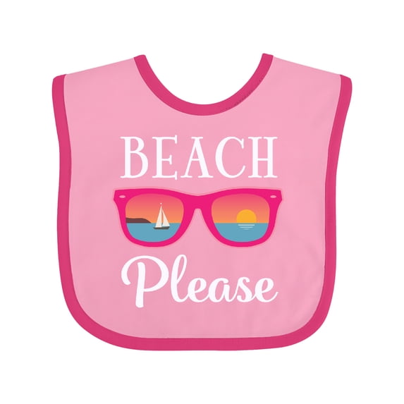 Inktastic Beach Please Sunglasses Gift Girls Baby Bib