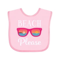 Inktastic Beach Please Sunglasses Gift Girls Baby Bib