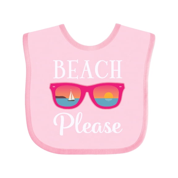Inktastic Beach Please Sunglasses Gift Girls Baby Bib