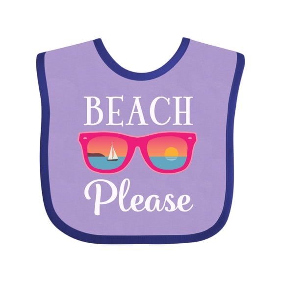 Inktastic Beach Please Sunglasses Girls Baby Bib