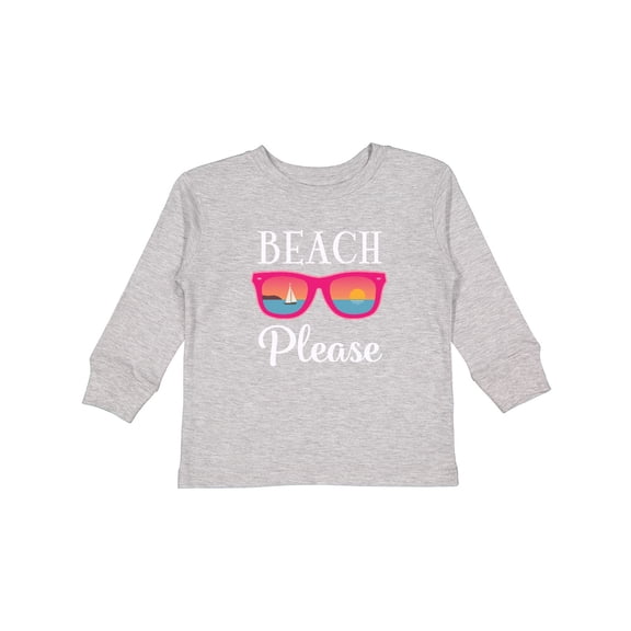 Inktastic Beach Please Sunglasses Gift Girls Long Sleeve Toddler T-Shirt