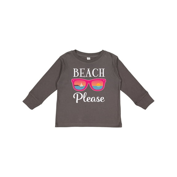 Inktastic Beach Please Sunglasses Gift Girls Long Sleeve Toddler T-Shirt