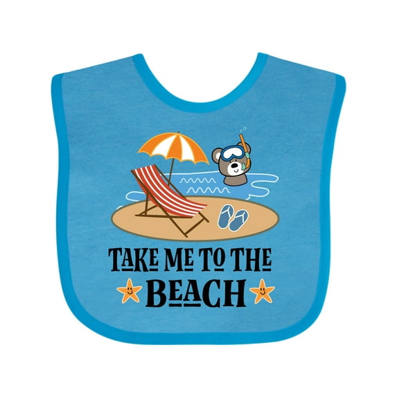 Inktastic Beach Vacation Florida California Boys or Girls Baby Bib