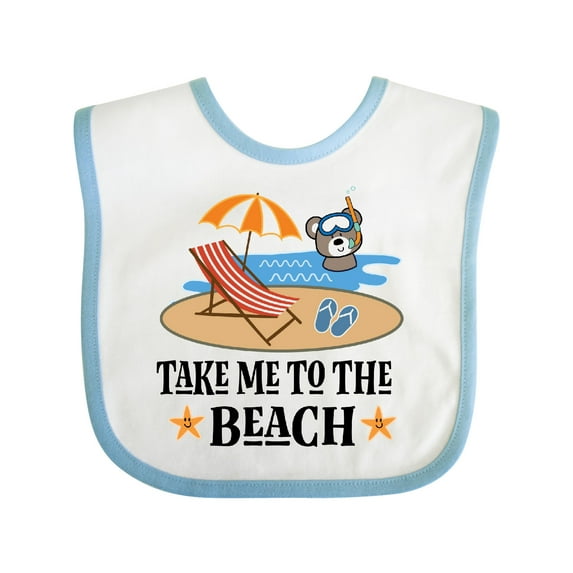 Inktastic Beach Vacation Florida California Boys or Girls Baby Bib