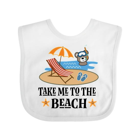 Inktastic Beach Vacation Florida California Boys or Girls Baby Bib