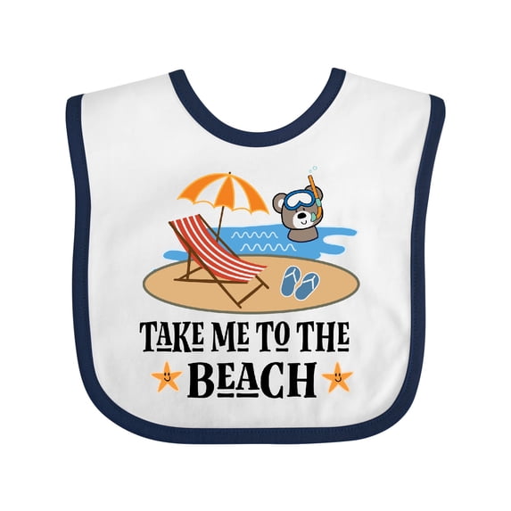 Inktastic Beach Vacation Florida California Boys or Girls Baby Bib