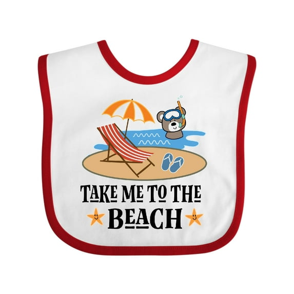 Inktastic Beach Vacation Florida California Boys or Girls Baby Bib