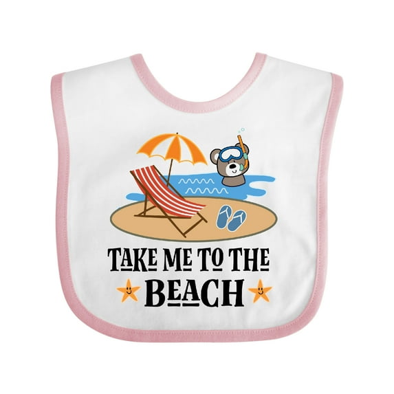 Inktastic Beach Vacation Florida California Boys or Girls Baby Bib