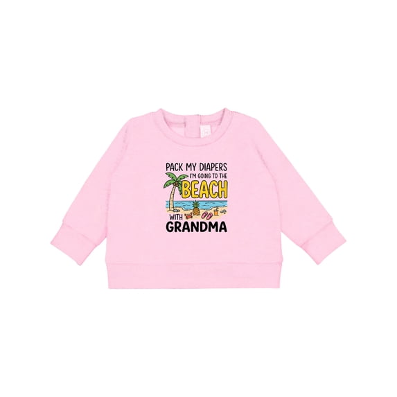 Inktastic Beach Vacation with Grandma Baby Sweatshirt