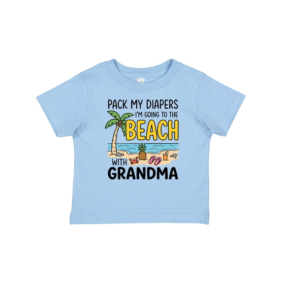 Inktastic Beach Vacation with Grandma Boys or Girls Baby T-Shirt