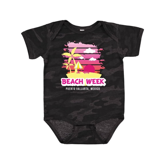 Inktastic Beach Week Puerto Vallarta Mexico with Palm Trees Girls Baby Bodysuit