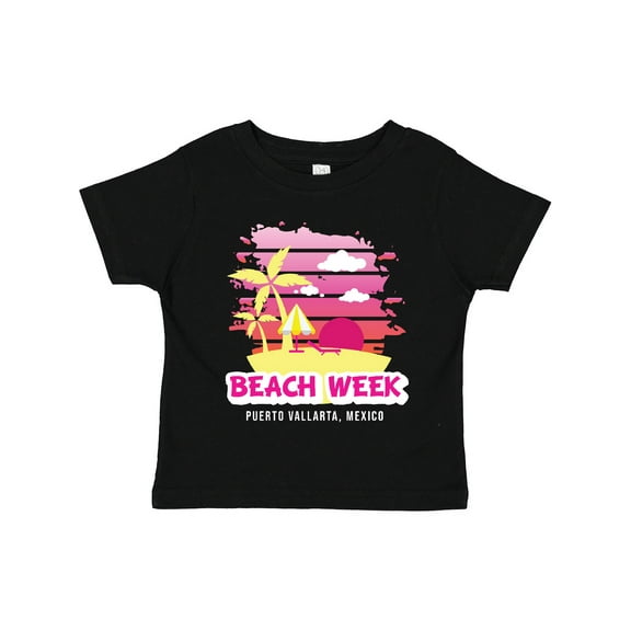 Inktastic Beach Week Puerto Vallarta Mexico with Palm Trees Girls Toddler T-Shirt