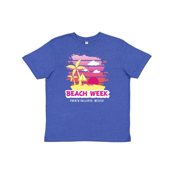 Inktastic Beach Week Puerto Vallarta Mexico with Palm Trees Youth T-Shirt