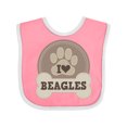 thumbnail image 1 of Inktastic Beagle Dog Lover Boys or Girls Baby Bib, 1 of 4