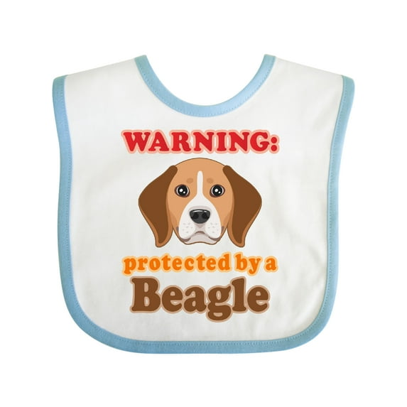 Inktastic Beagle Dog Protected by Boys or Girls Baby Bib