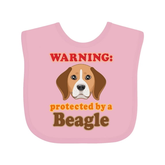 Inktastic Beagle Dog Protected by Boys or Girls Baby Bib