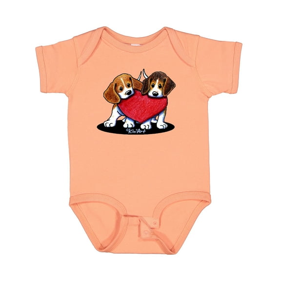Inktastic Beagle Heartfelt Duo Boys or Girls Baby Bodysuit