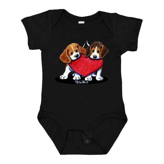 Inktastic Beagle Heartfelt Duo Boys or Girls Baby Bodysuit