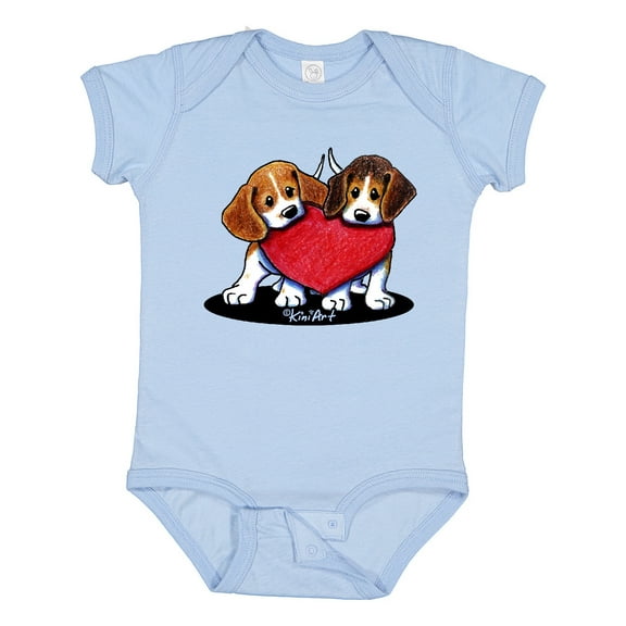 Inktastic Beagle Heartfelt Duo Boys or Girls Baby Bodysuit