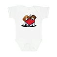 thumbnail image 1 of Inktastic Beagle Heartfelt Duo Boys or Girls Baby Bodysuit, 1 of 5