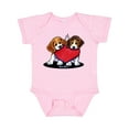 thumbnail image 1 of Inktastic Beagle Heartfelt Duo Boys or Girls Baby Bodysuit, 1 of 5