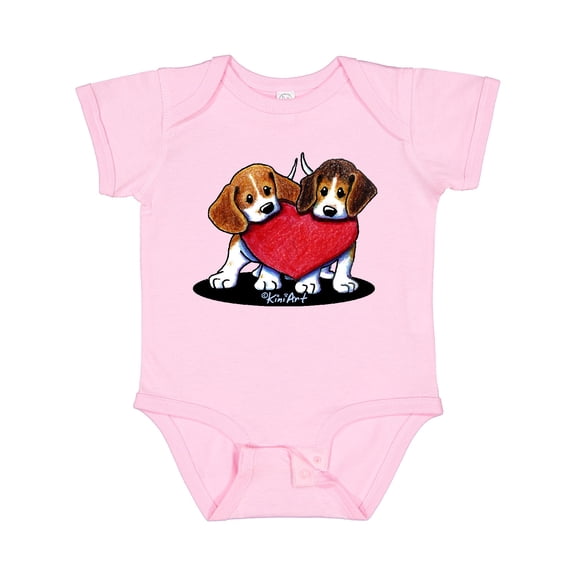 Inktastic Beagle Heartfelt Duo Boys or Girls Baby Bodysuit