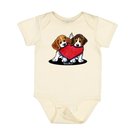 Inktastic Beagle Heartfelt Duo Boys or Girls Baby Bodysuit
